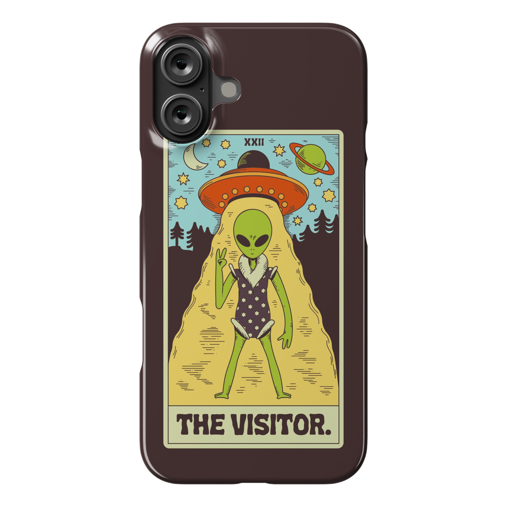 The Visitor Alien Tarot Card Phone Case