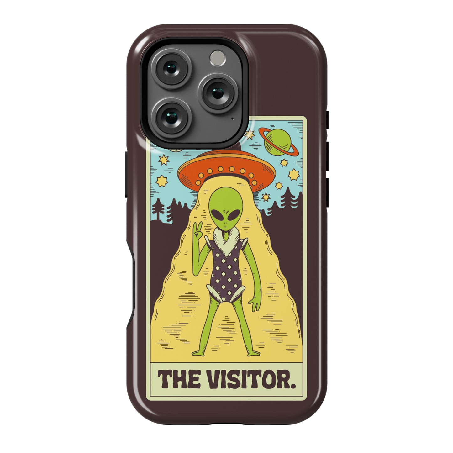 The Visitor Alien Tarot Card Phone Case