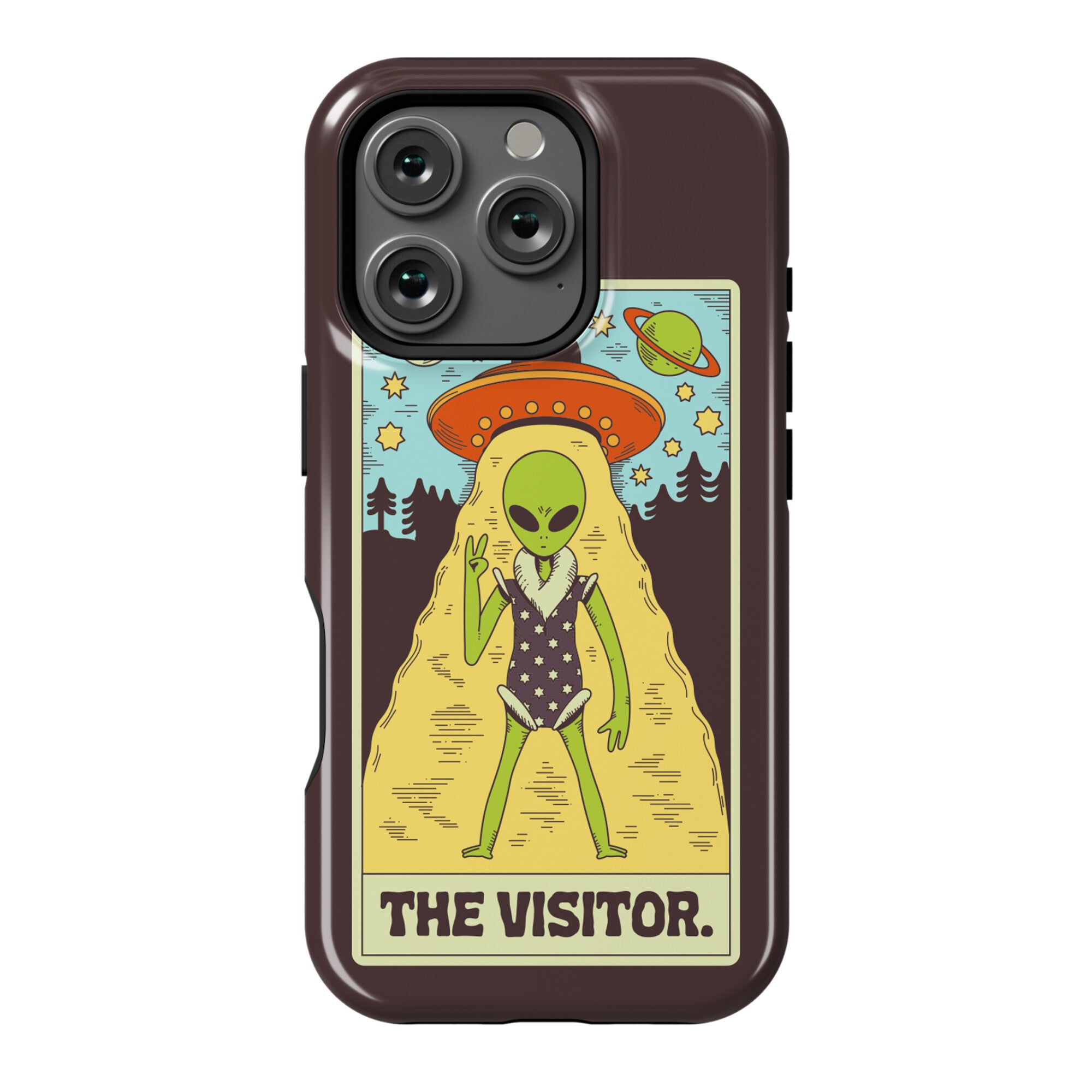 The Visitor Alien Tarot Card Phone Case