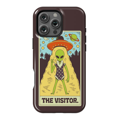 The Visitor Alien Tarot Card Phone Case