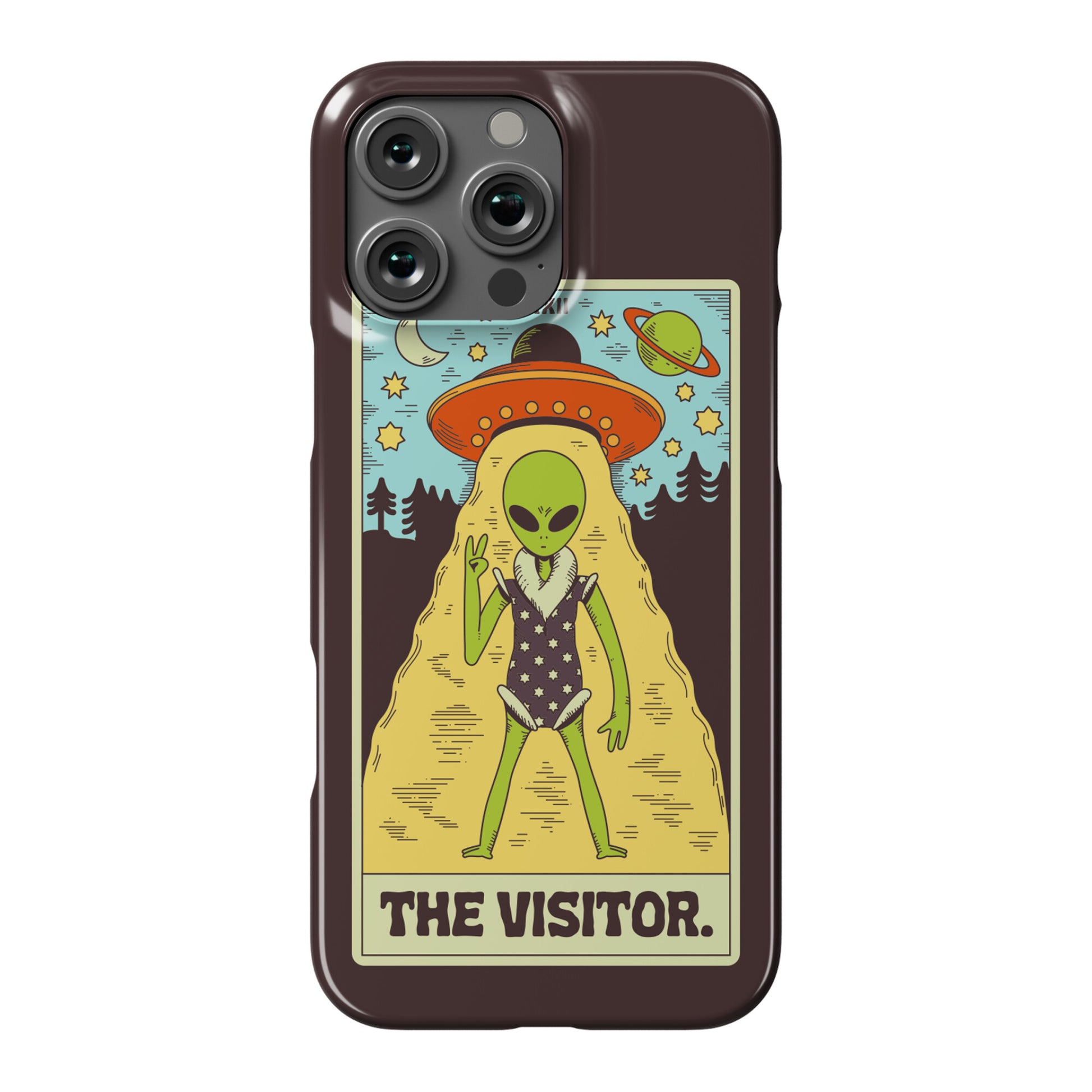 The Visitor Alien Tarot Card Phone Case