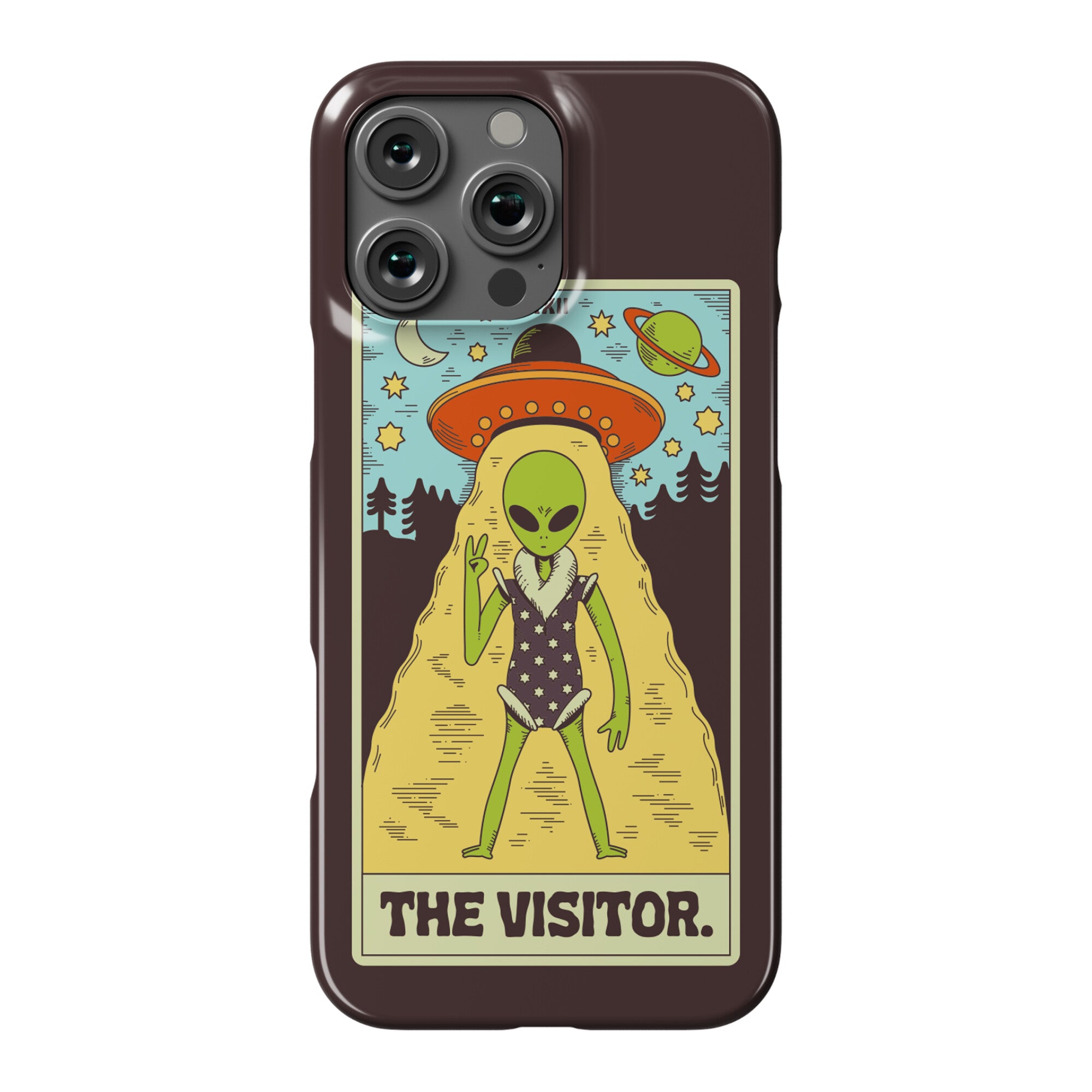 The Visitor Alien Tarot Card Phone Case
