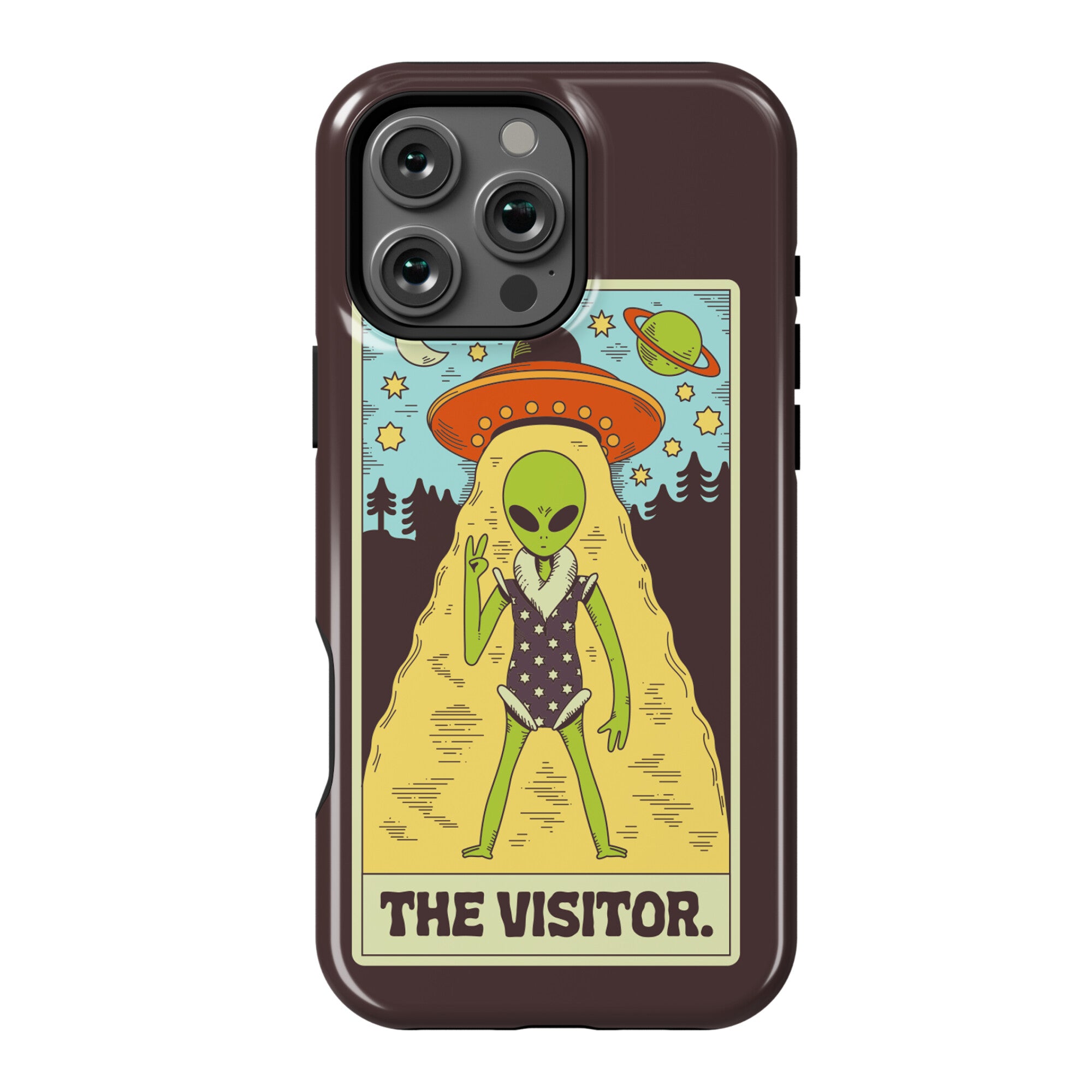 The Visitor Alien Tarot Card Phone Case