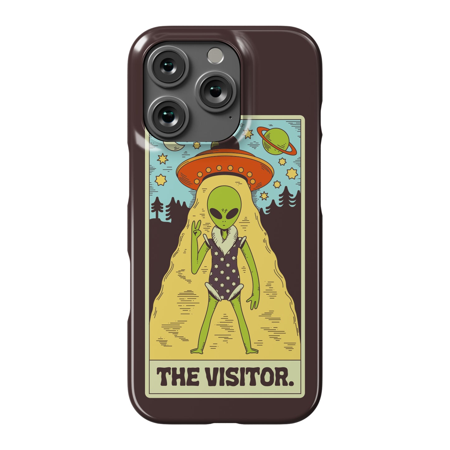 The Visitor Alien Tarot Card Phone Case