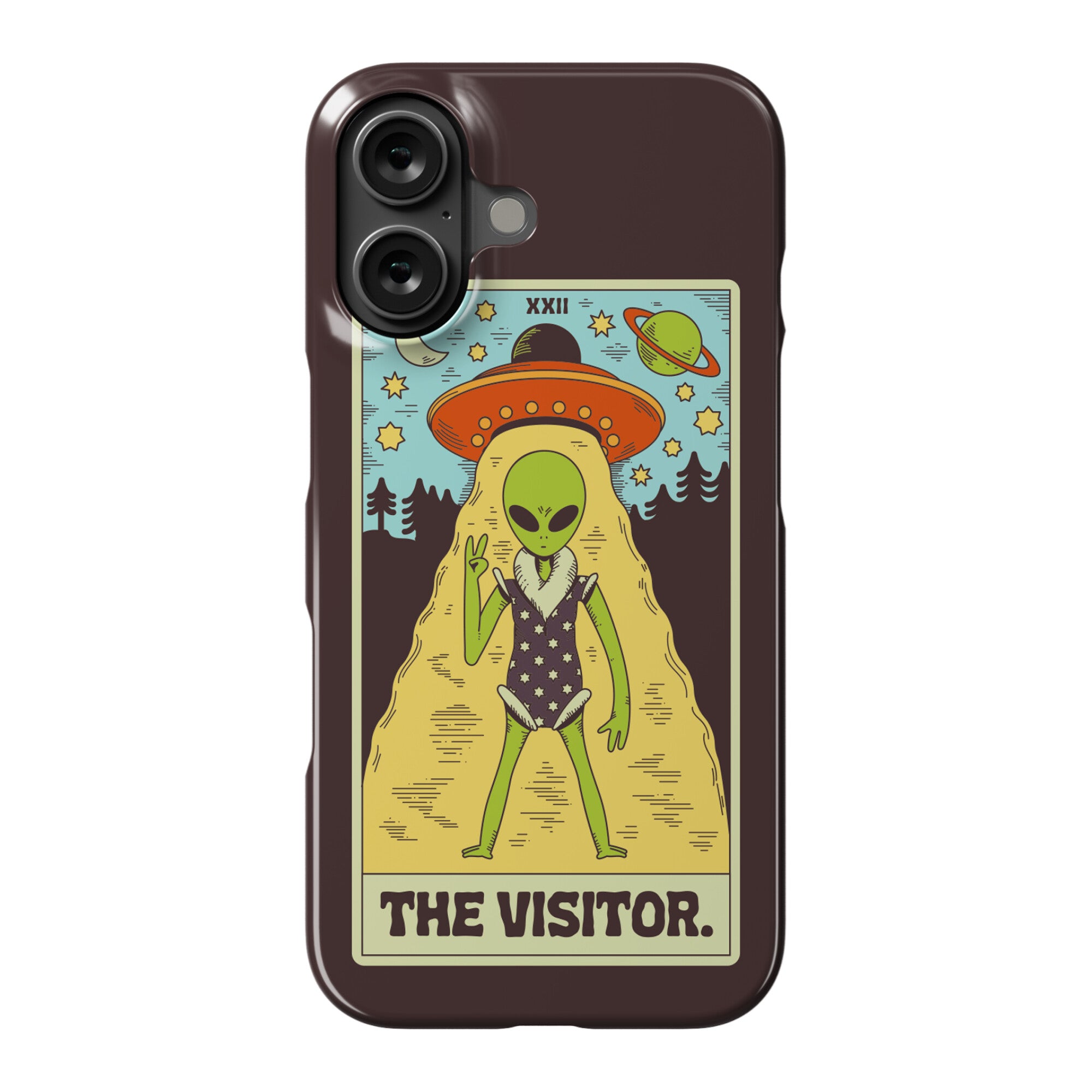 The Visitor Alien Tarot Card Phone Case