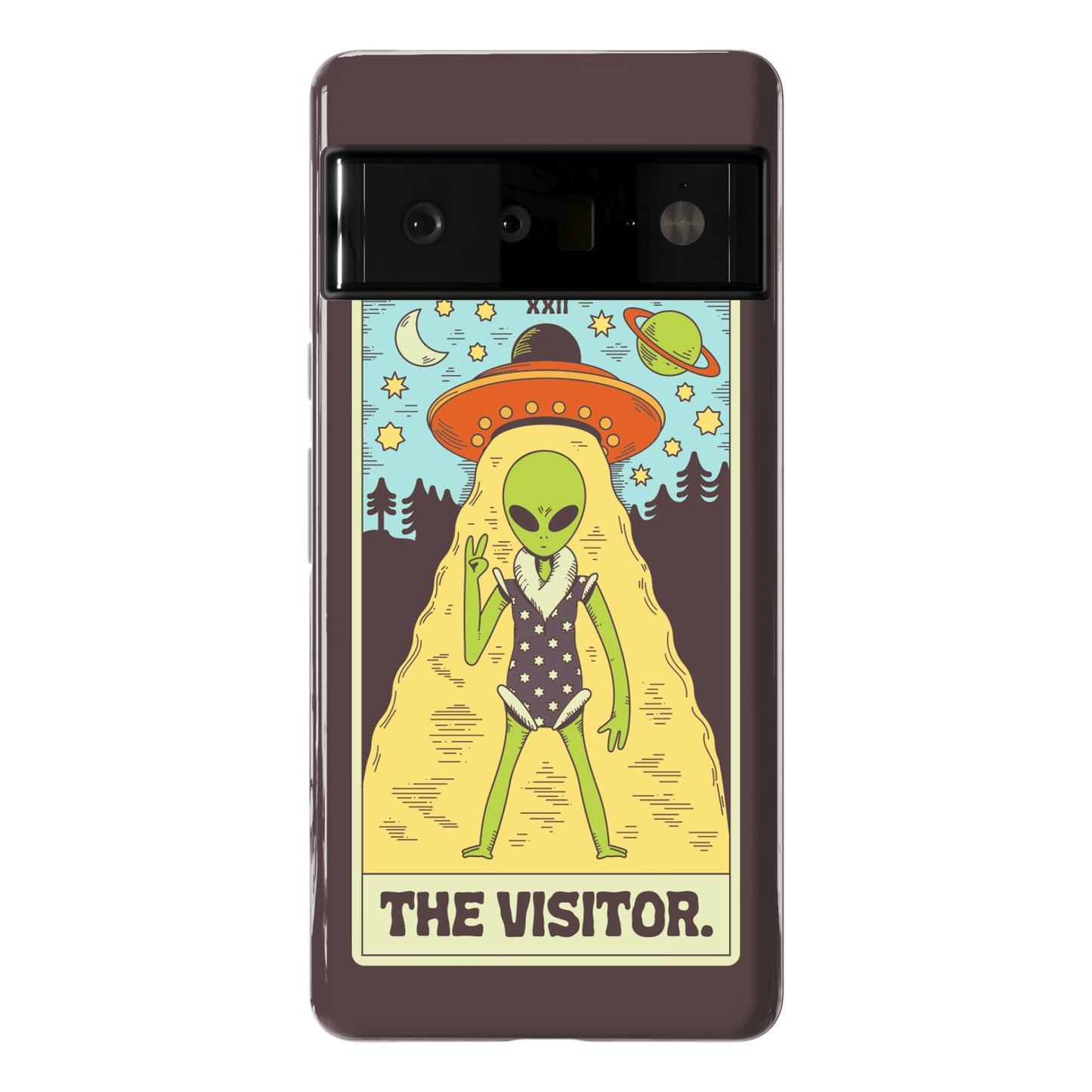 The Visitor Alien Tarot Card Phone Case