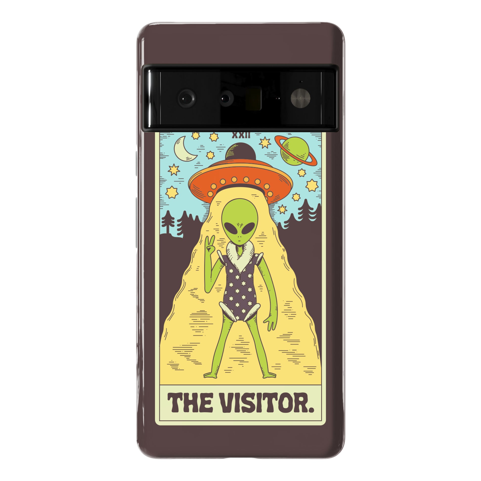 The Visitor Alien Tarot Card Phone Case