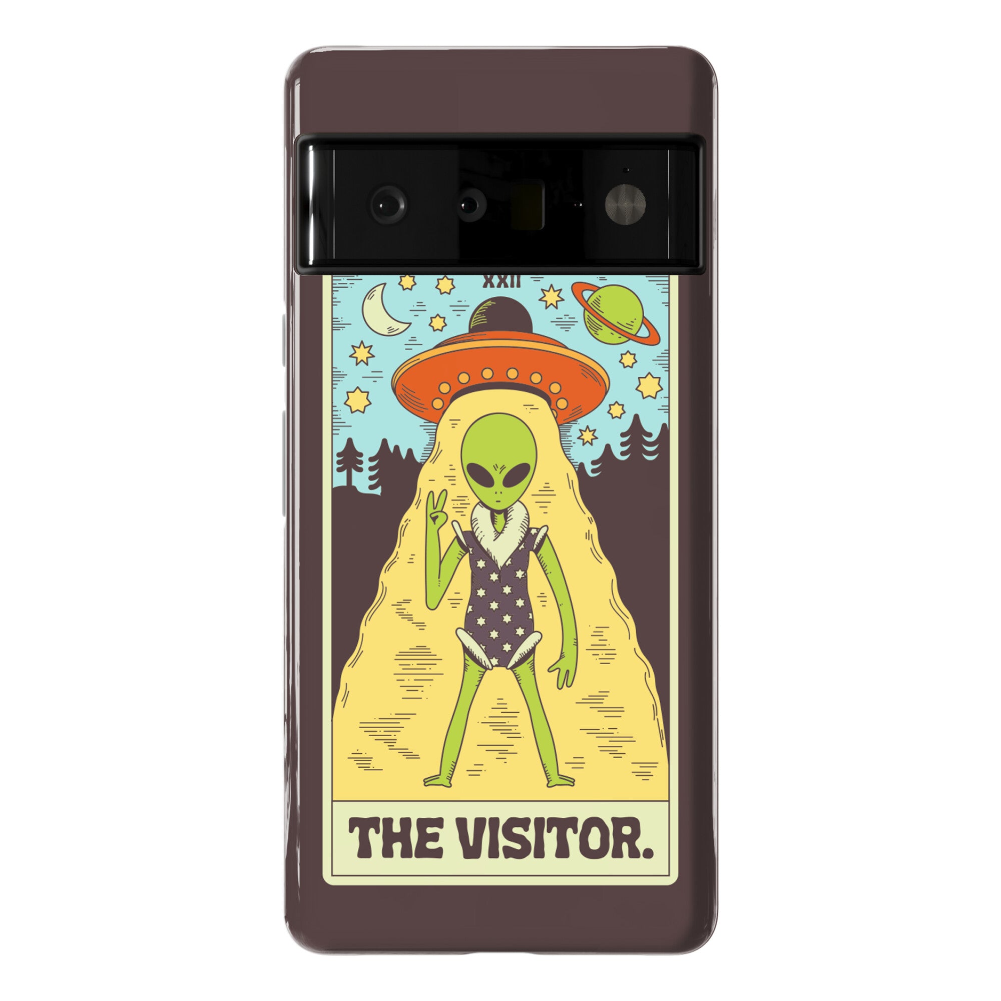 The Visitor Alien Tarot Card Phone Case