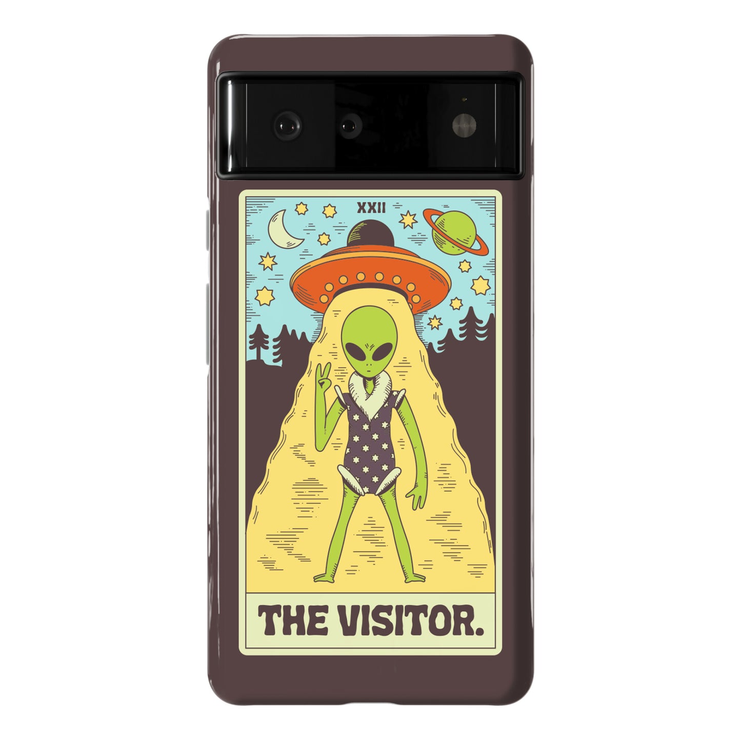The Visitor Alien Tarot Card Phone Case