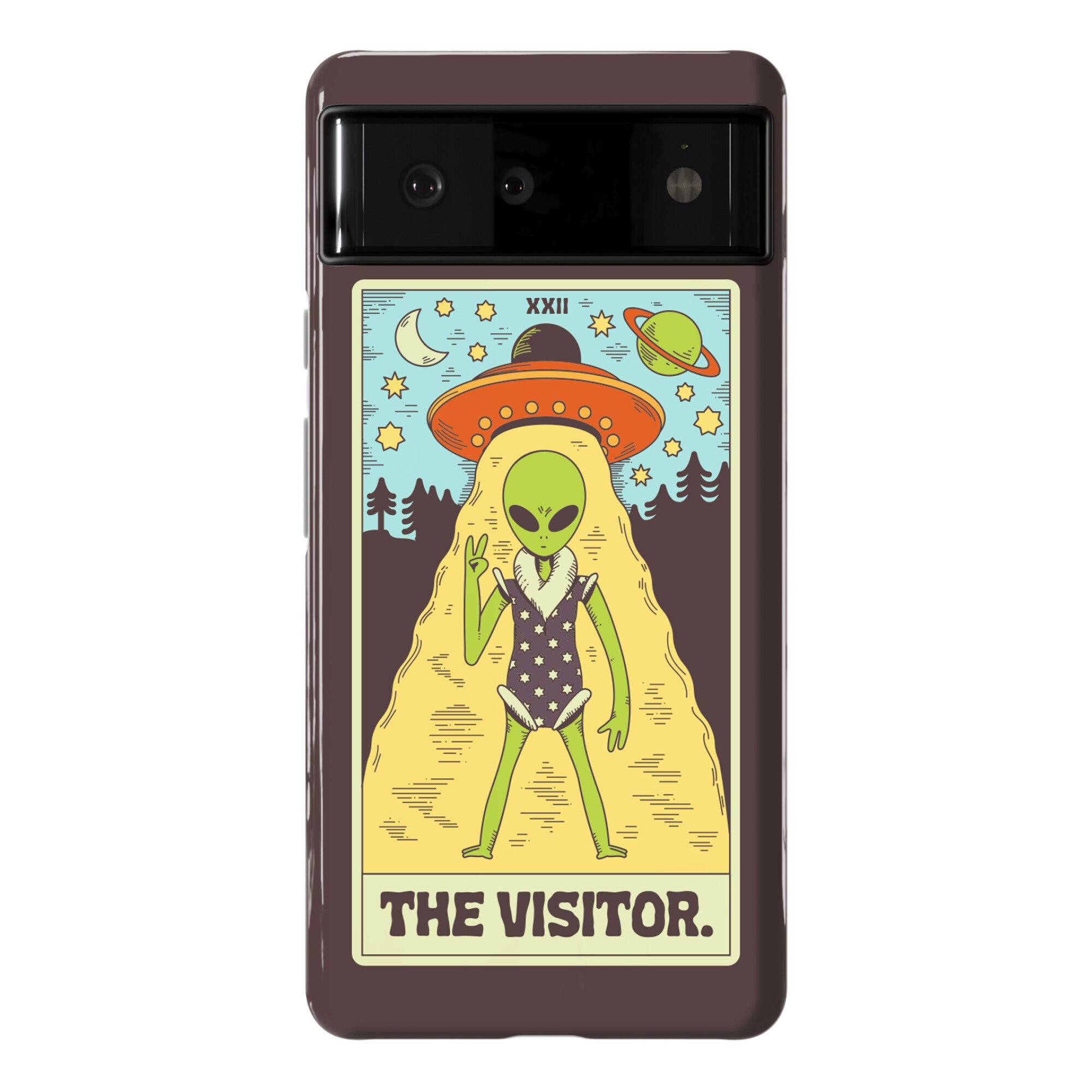 The Visitor Alien Tarot Card Phone Case