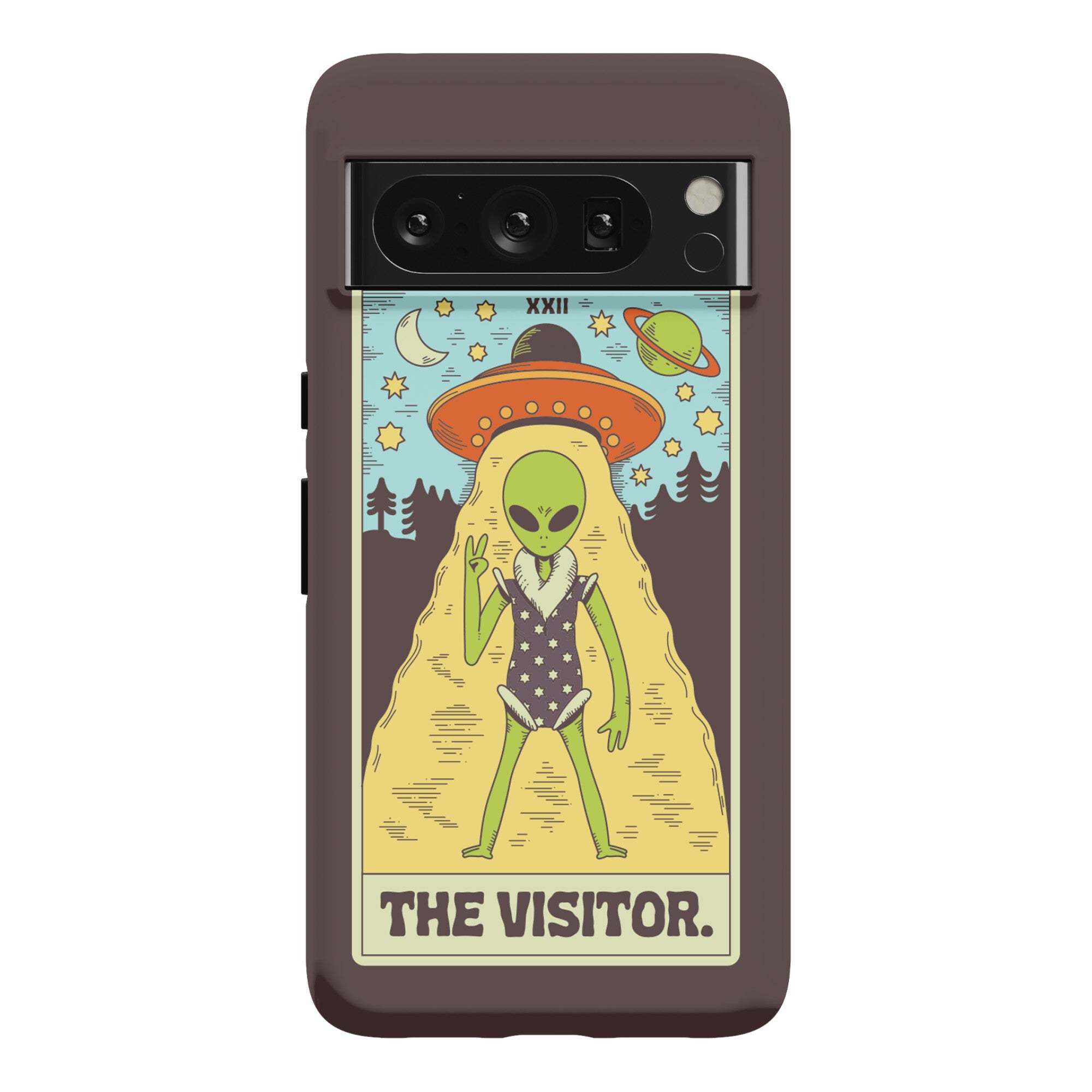 The Visitor Alien Tarot Card Phone Case