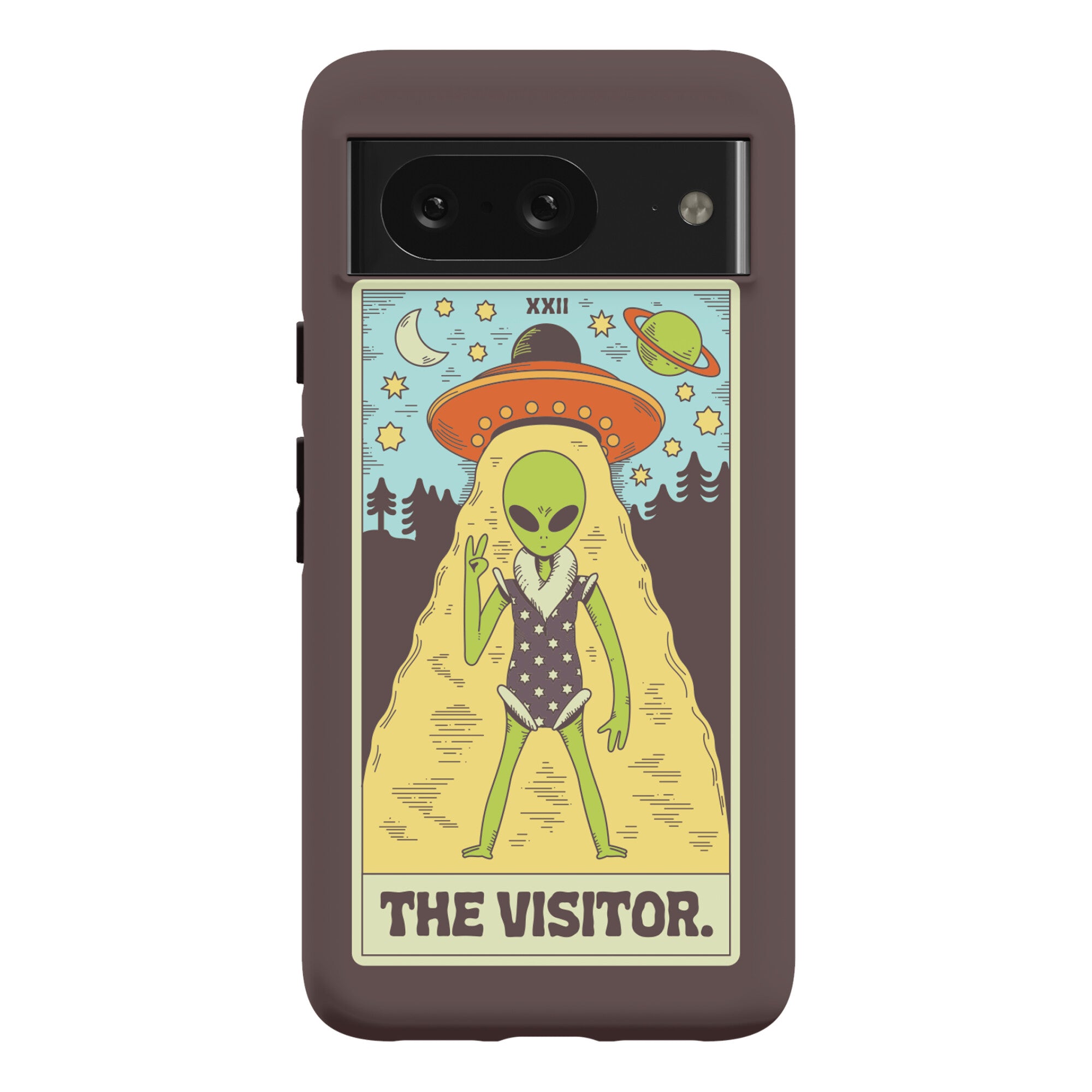 The Visitor Alien Tarot Card Phone Case