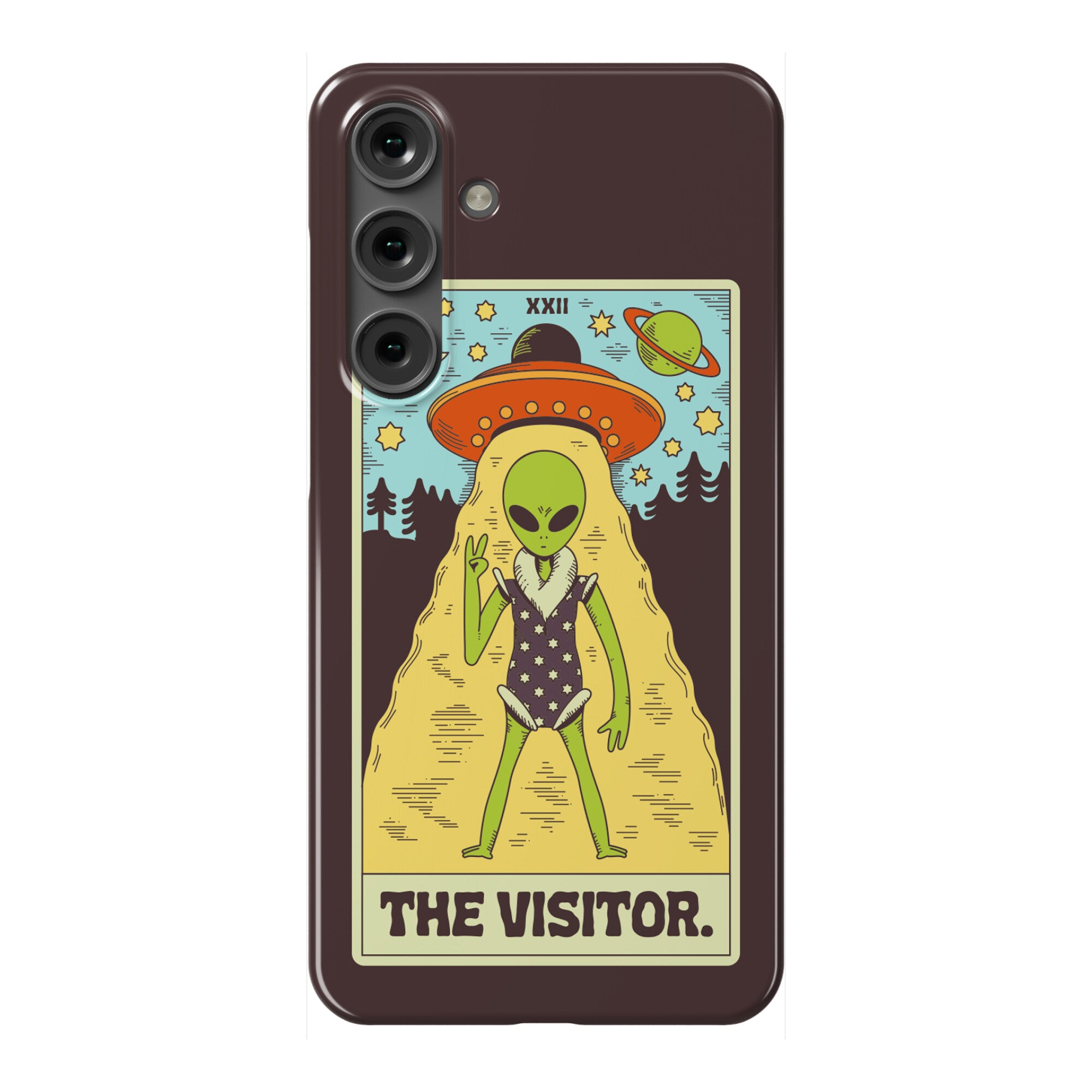 The Visitor Alien Tarot Card Phone Case