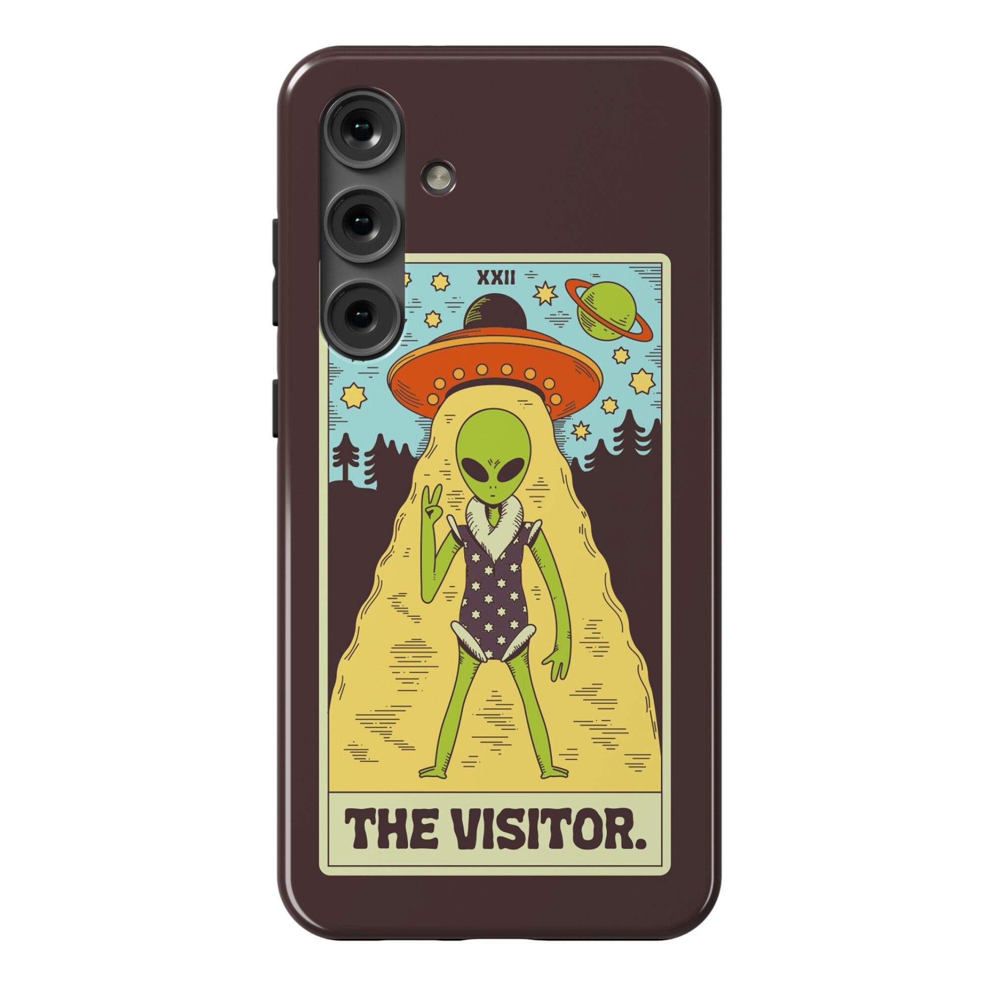 The Visitor Alien Tarot Card Phone Case