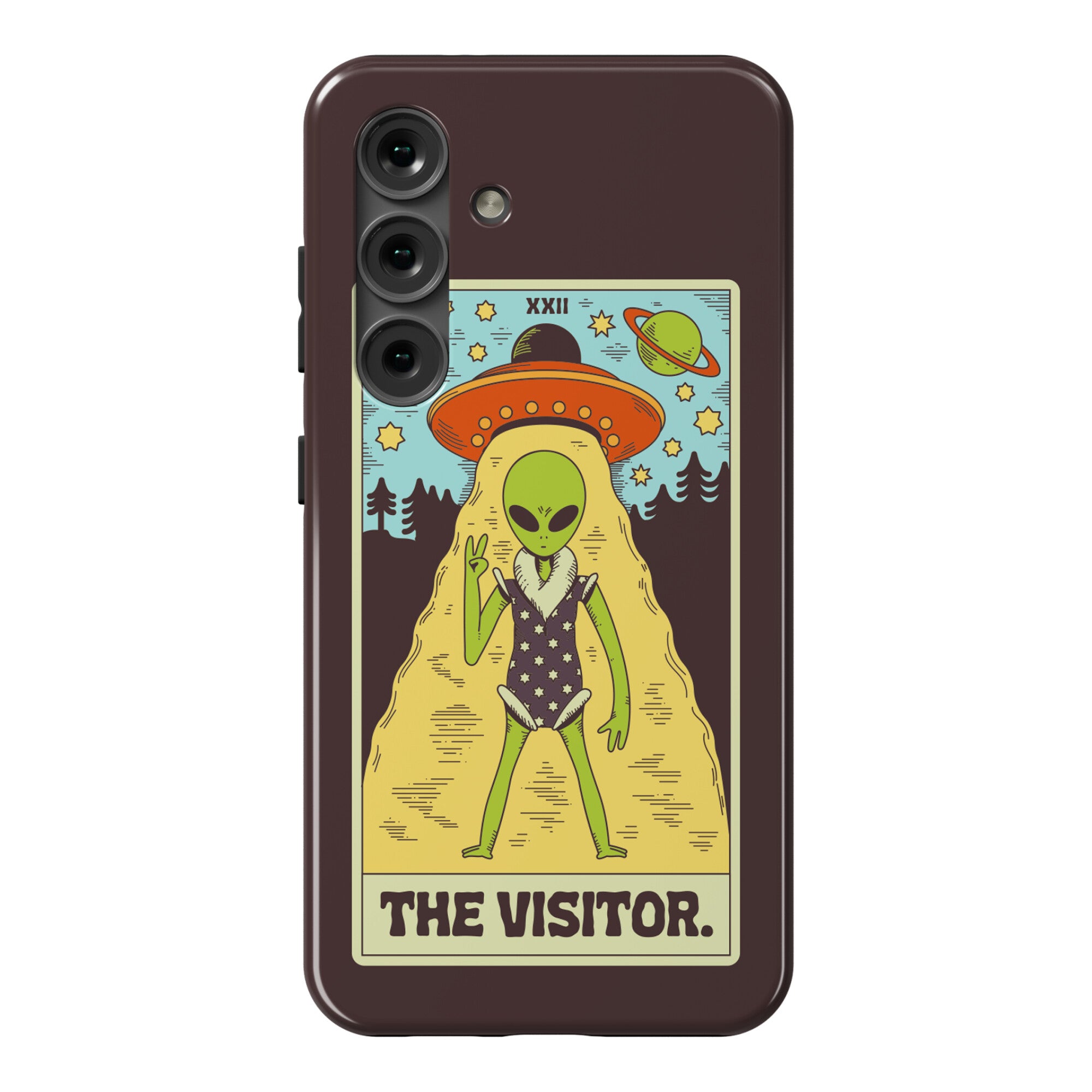 The Visitor Alien Tarot Card Phone Case