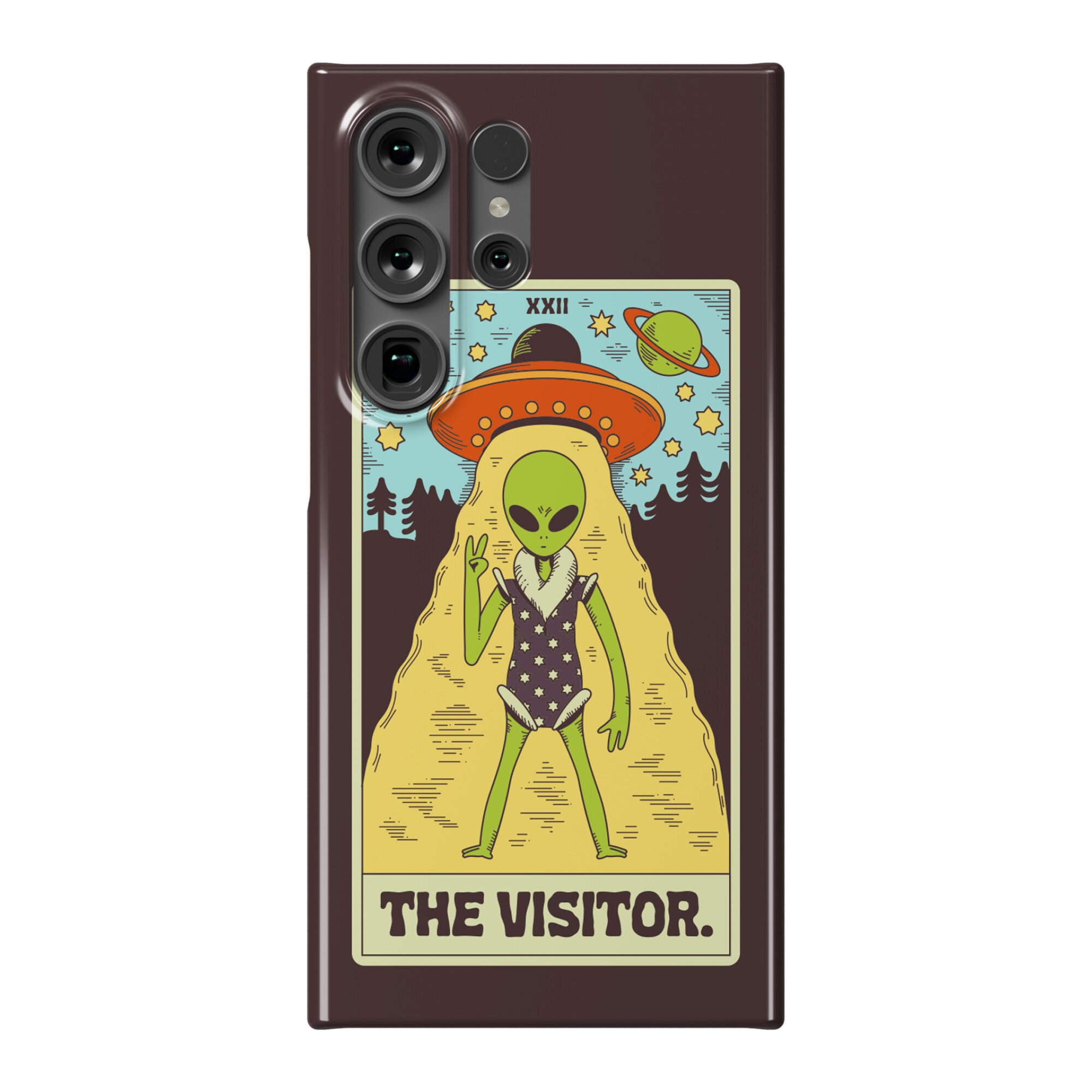 The Visitor Alien Tarot Card Phone Case