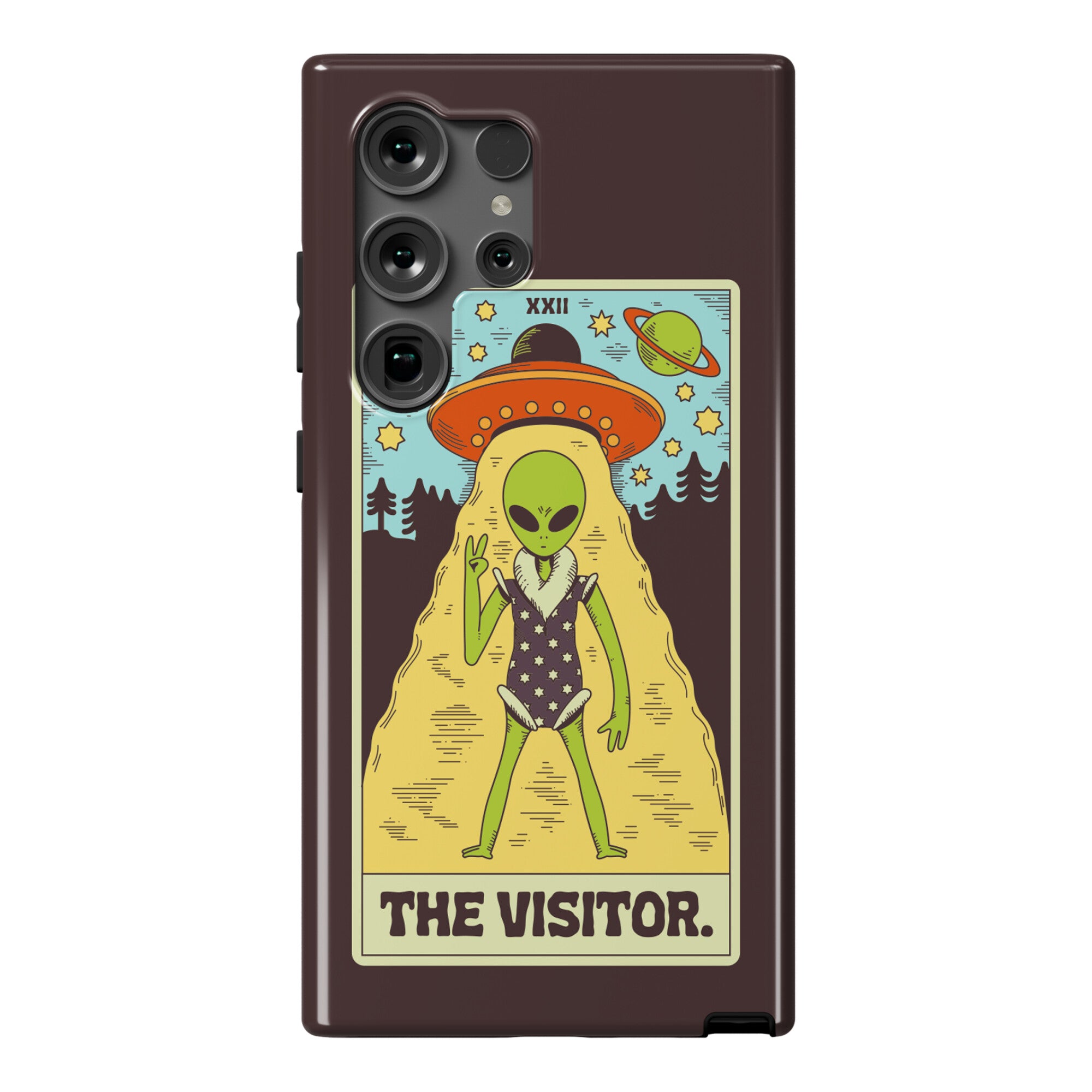 The Visitor Alien Tarot Card Phone Case