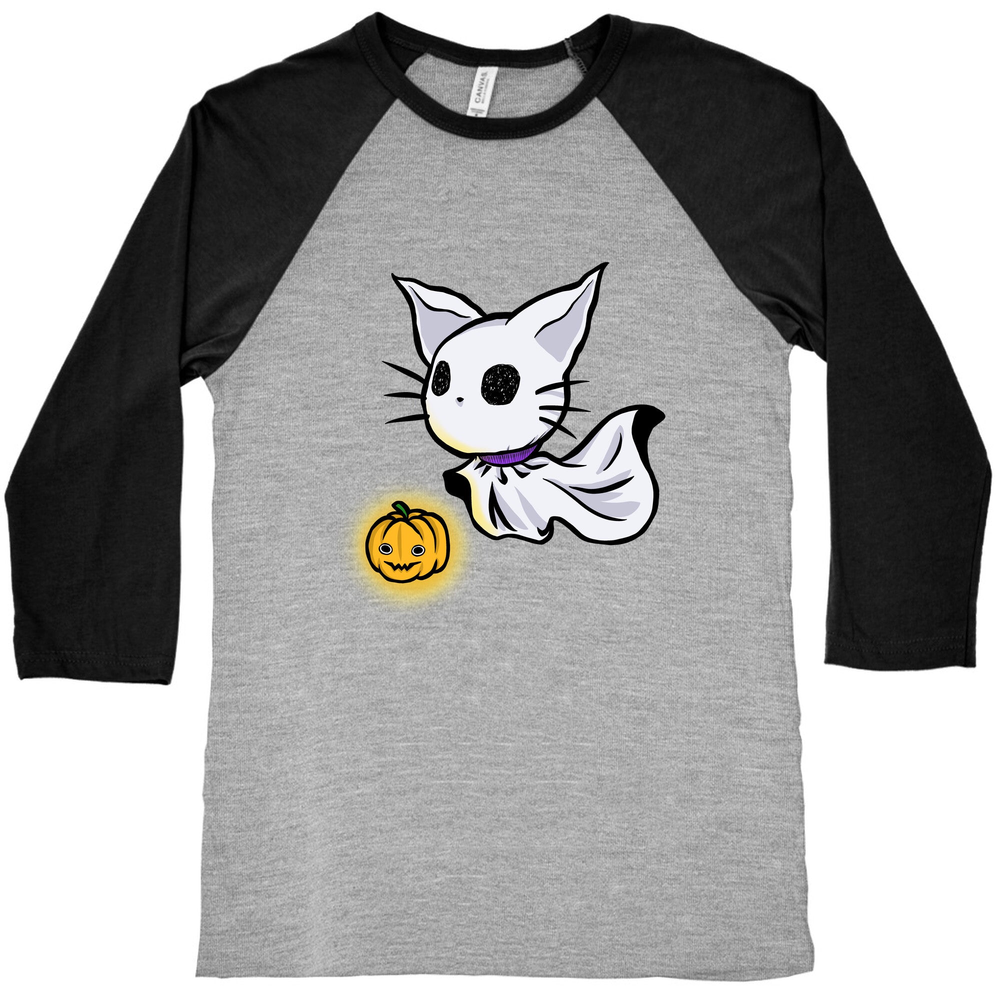 Ghost Cat Baseball Tee