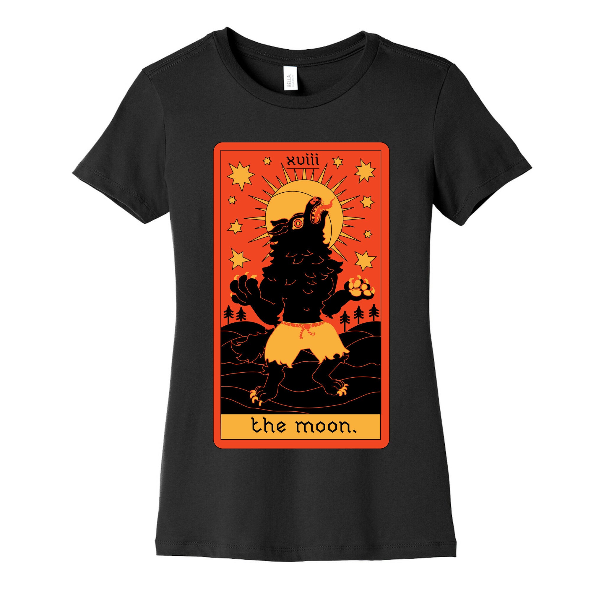 The Moon Werewolf Tarot Women's Cotton Tee