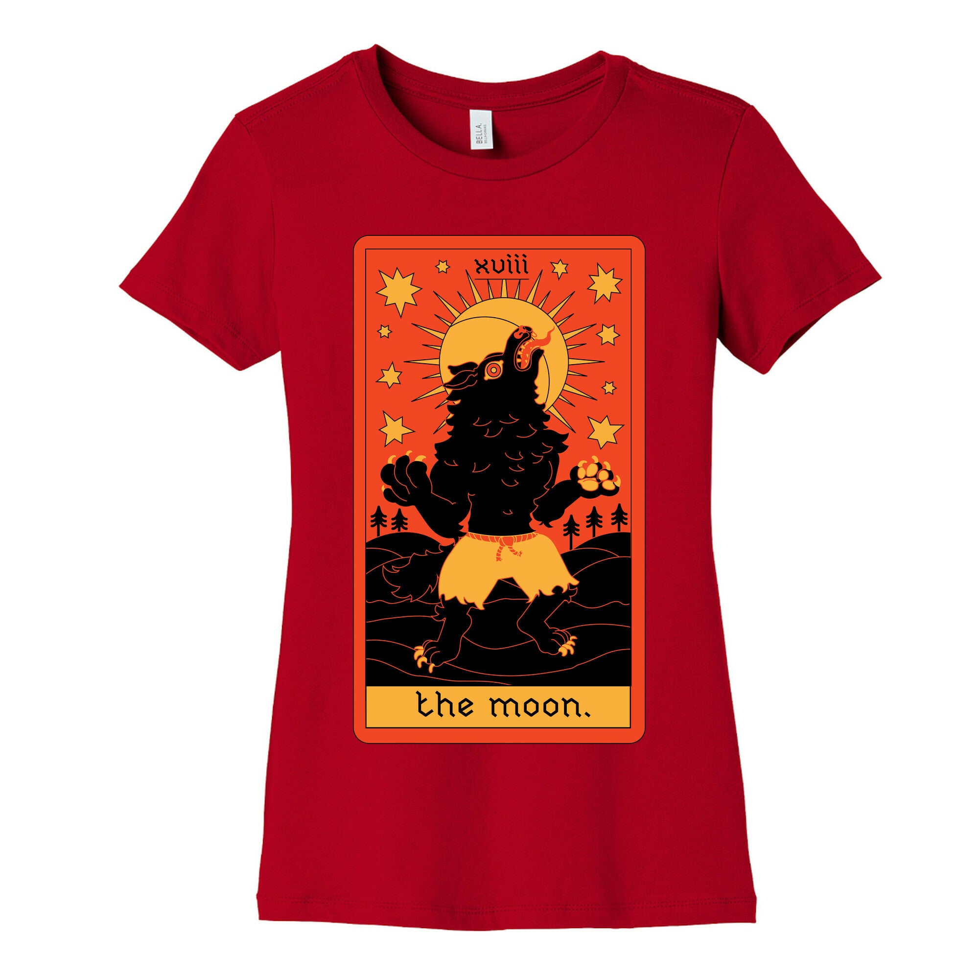 The Moon Werewolf Tarot Women's Cotton Tee