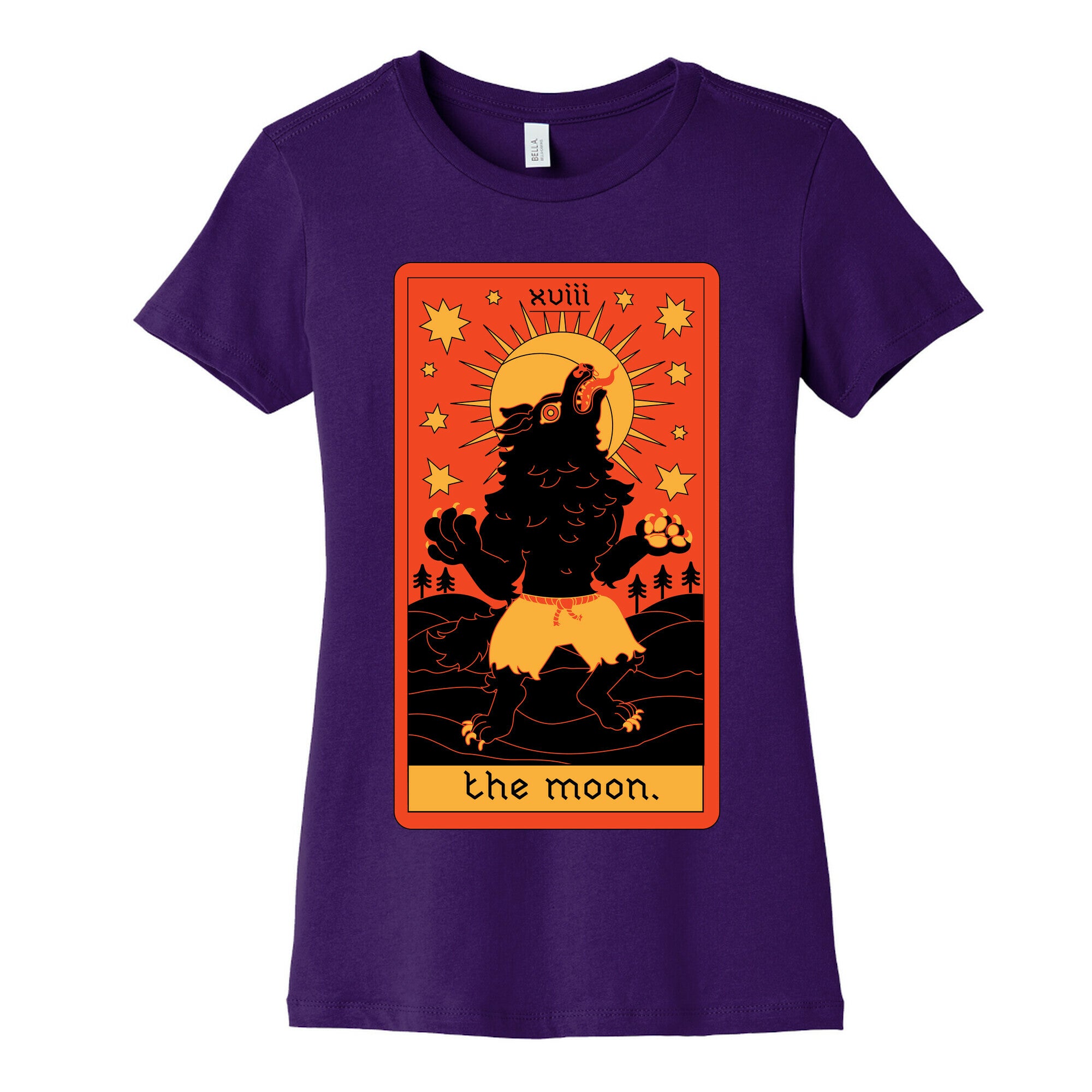 The Moon Werewolf Tarot Women's Cotton Tee