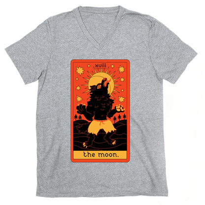 The Moon Werewolf Tarot V-Neck