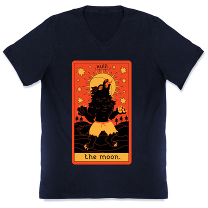 The Moon Werewolf Tarot V-Neck