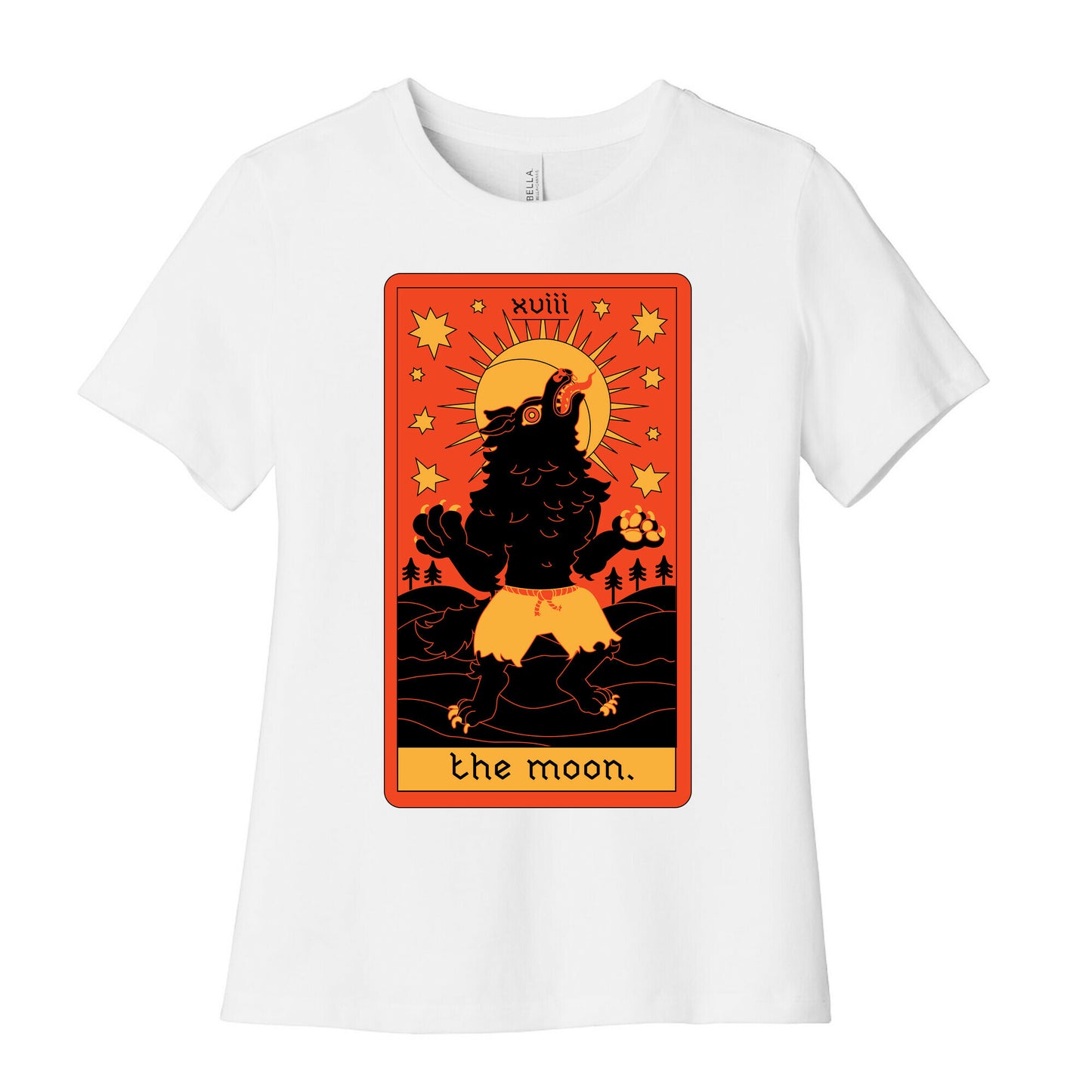 The Moon Werewolf Tarot Women's Cotton Tee