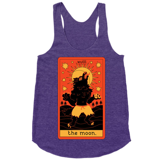 The Moon Werewolf Tarot Racerback Tank