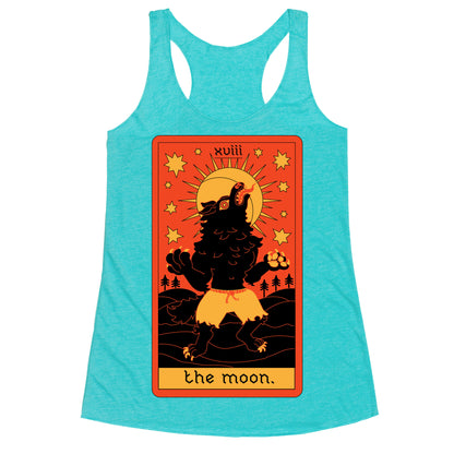 The Moon Werewolf Tarot Racerback Tank