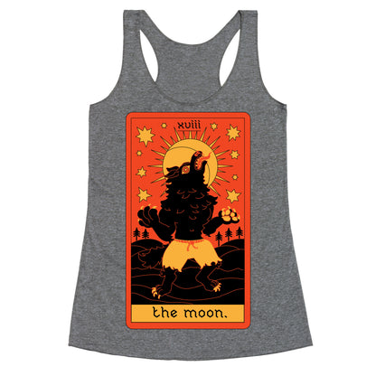 The Moon Werewolf Tarot Racerback Tank