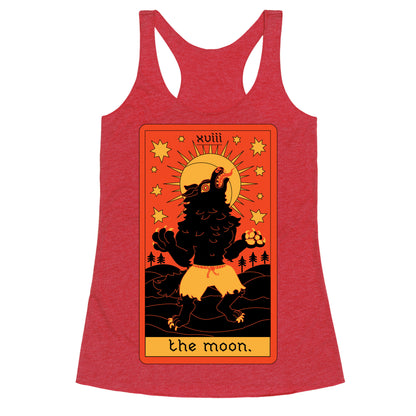 The Moon Werewolf Tarot Racerback Tank
