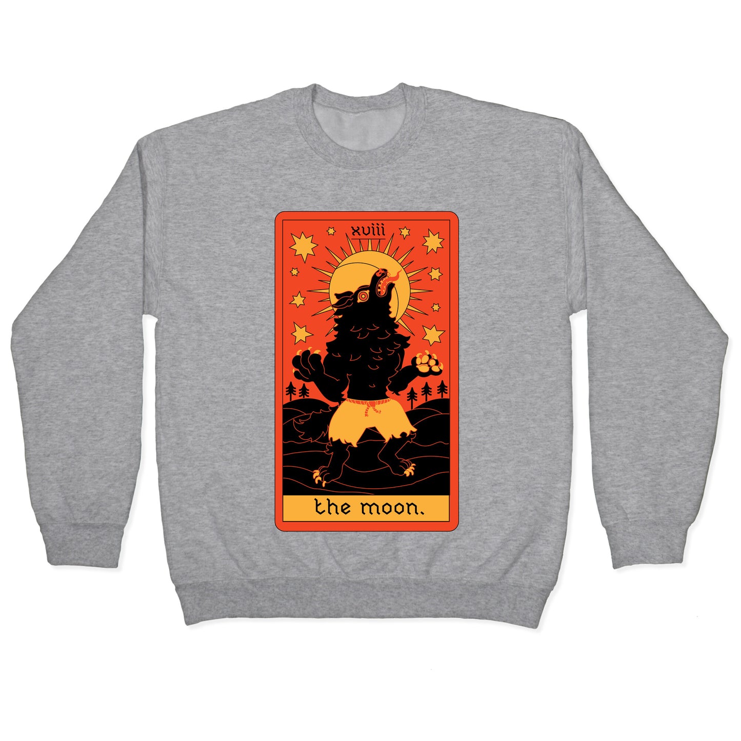 The Moon Werewolf Tarot Crewneck Sweatshirt
