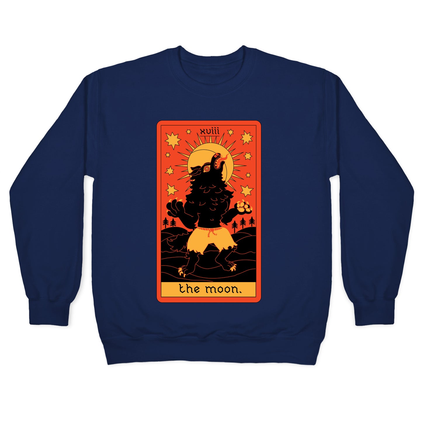 The Moon Werewolf Tarot Crewneck Sweatshirt