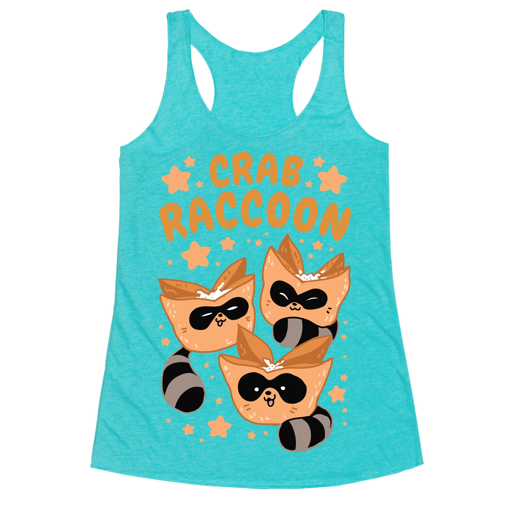 Crab Raccoon Racerback Tank