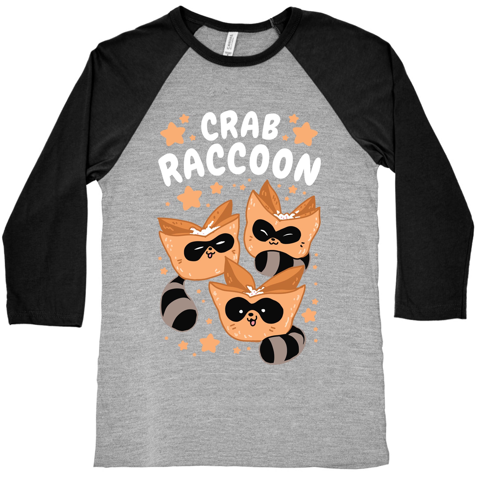 Crab Raccoon Baseball Tee