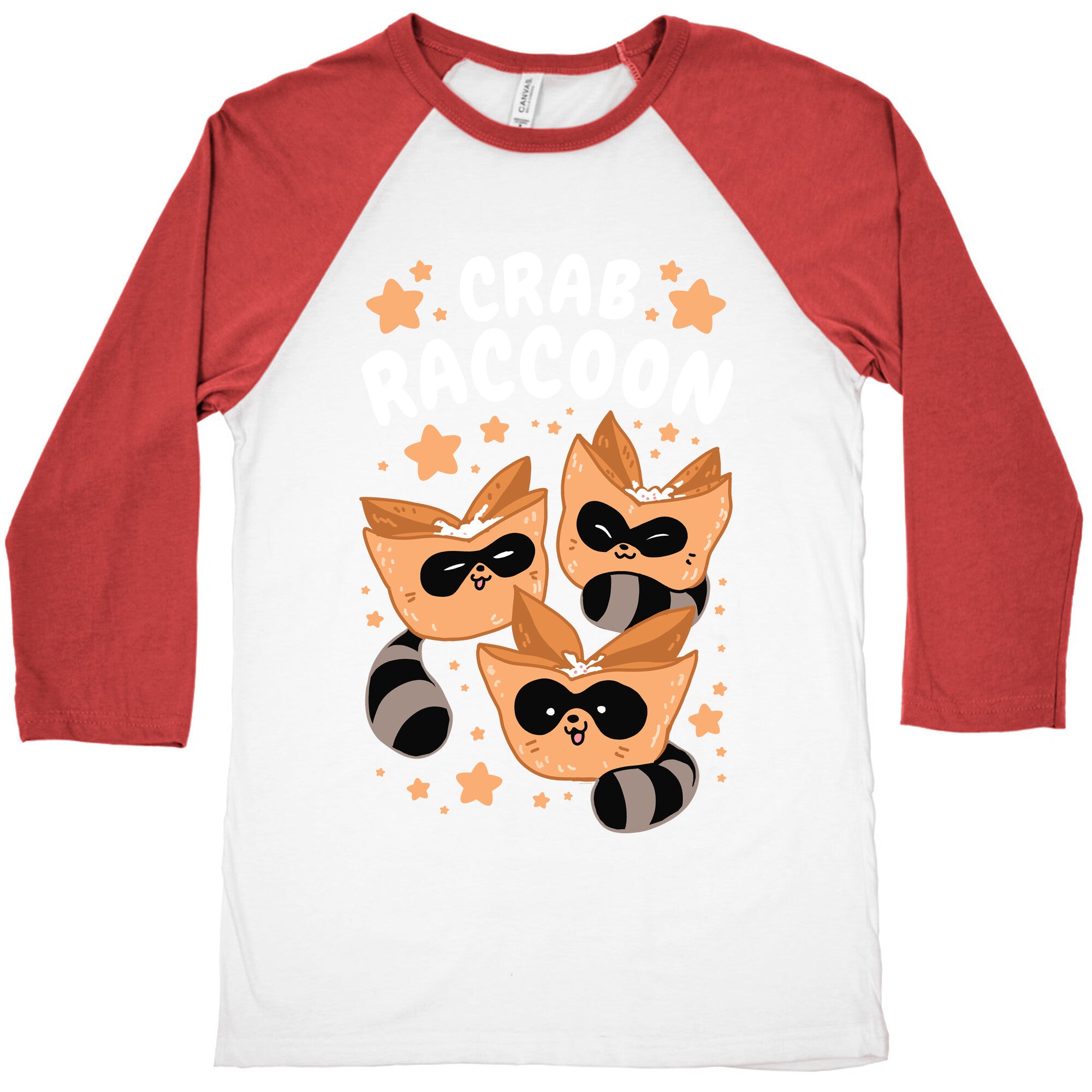 Crab Raccoon Baseball Tee