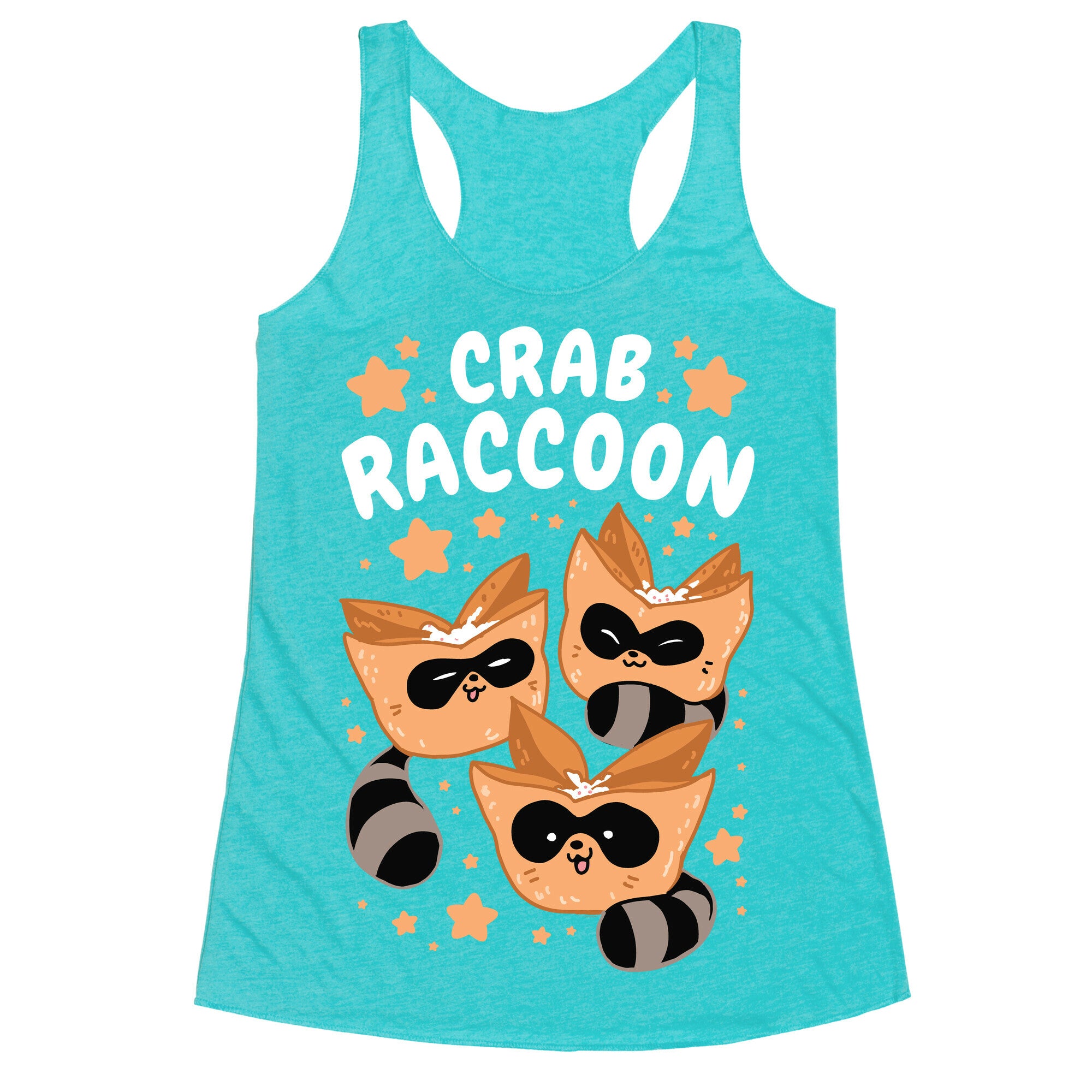 Crab Raccoon Racerback Tank