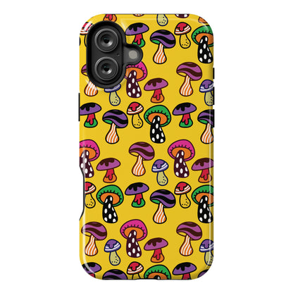 Funky Mushroom Pattern Phone Case