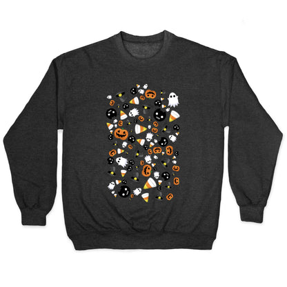 Spoopy Halloween Pattern Crewneck Sweatshirt