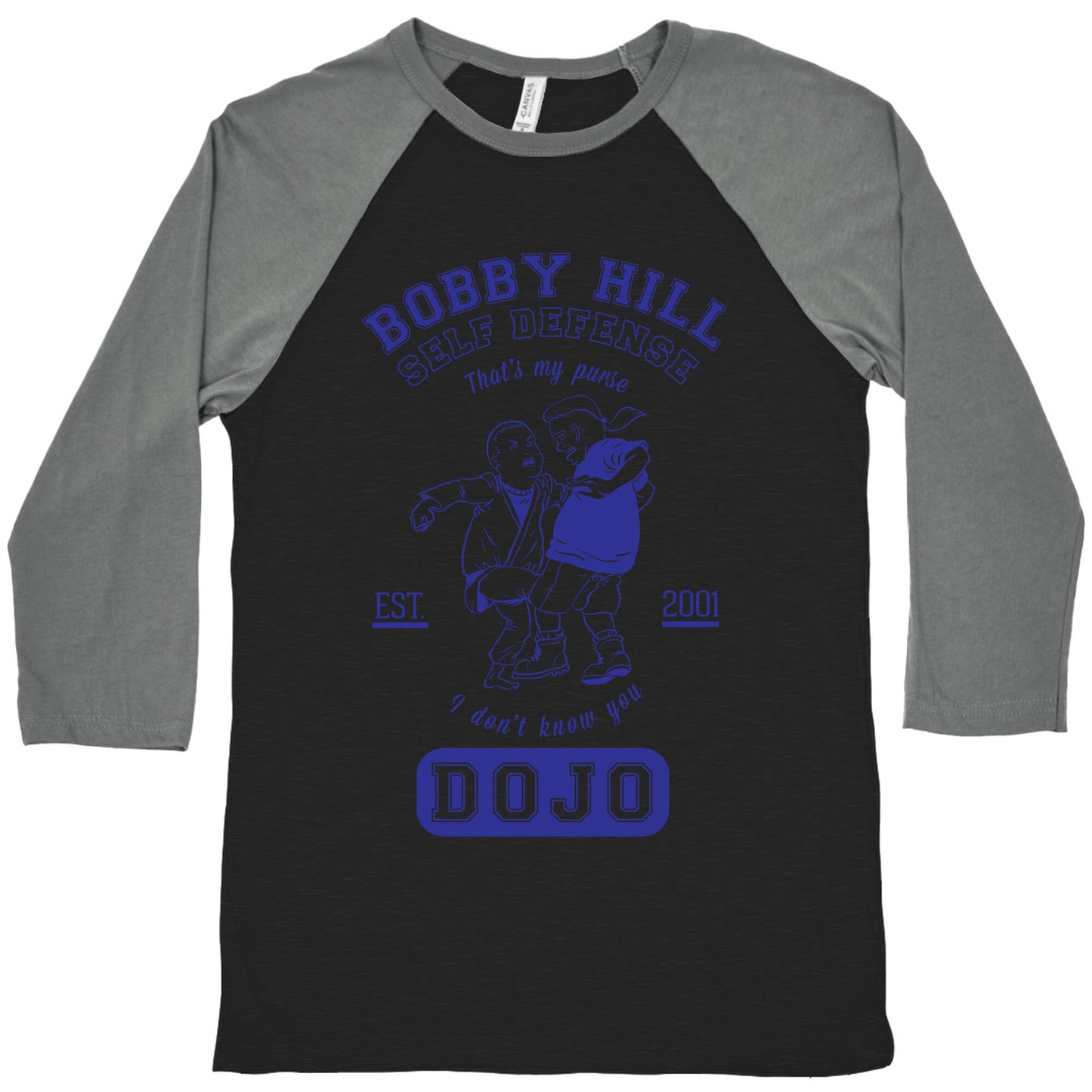 Bobby Hill Self Defense Dojo Baseball Tee