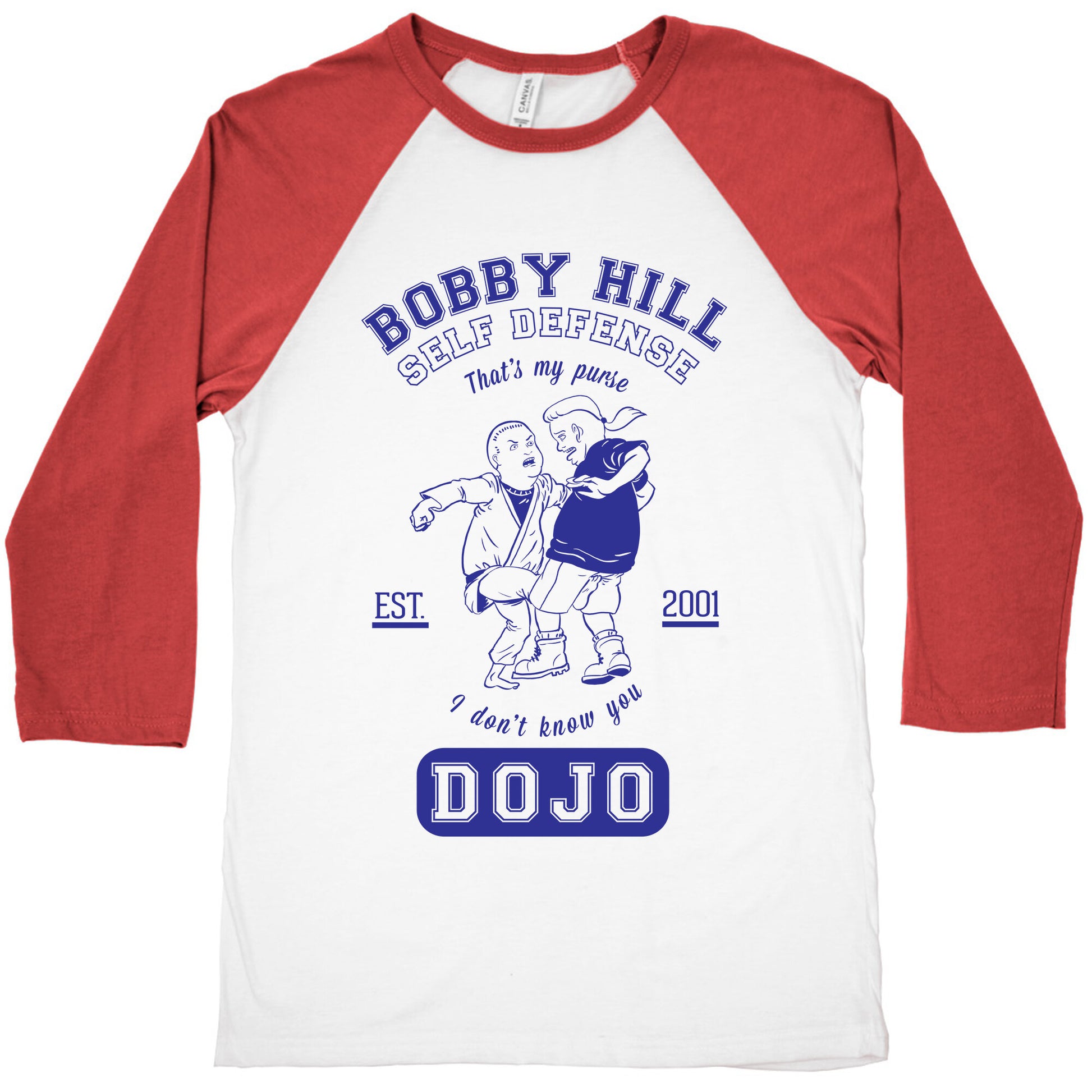 Bobby Hill Self Defense Dojo Baseball Tee