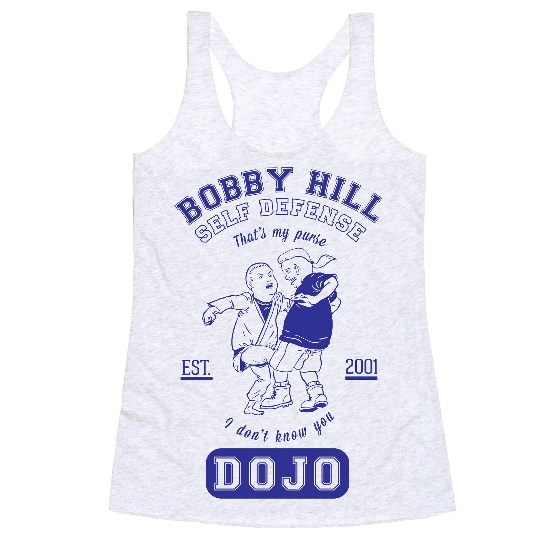 Bobby Hill Self Defense Dojo Racerback Tank