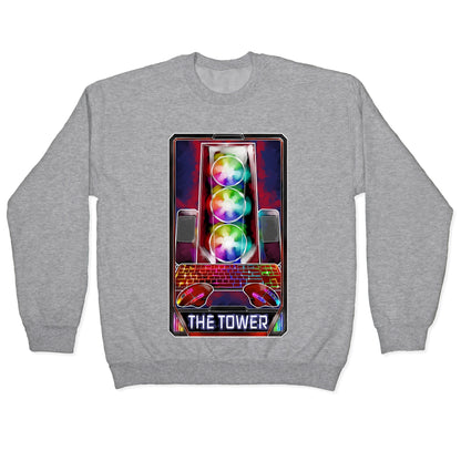 The Gaming Tower Tarot Card Crewneck Sweatshirt