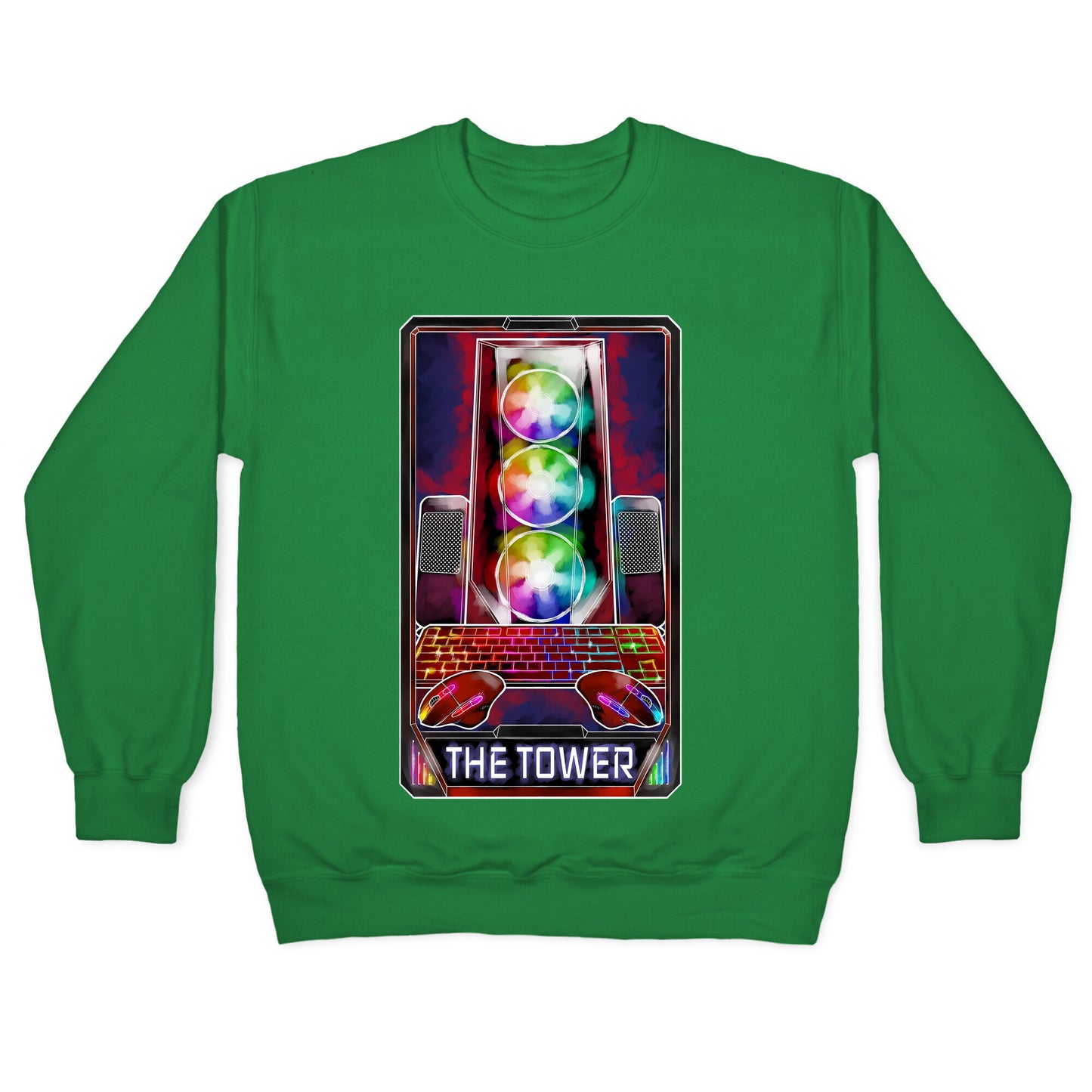 The Gaming Tower Tarot Card Crewneck Sweatshirt