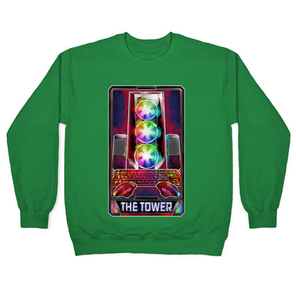 The Gaming Tower Tarot Card Crewneck Sweatshirt