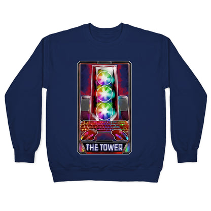 The Gaming Tower Tarot Card Crewneck Sweatshirt