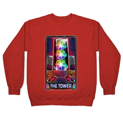 The Gaming Tower Tarot Card Crewneck Sweatshirt