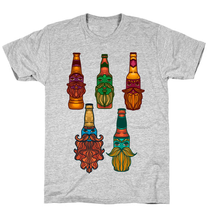 Beers With Beards Pattern T-Shirt