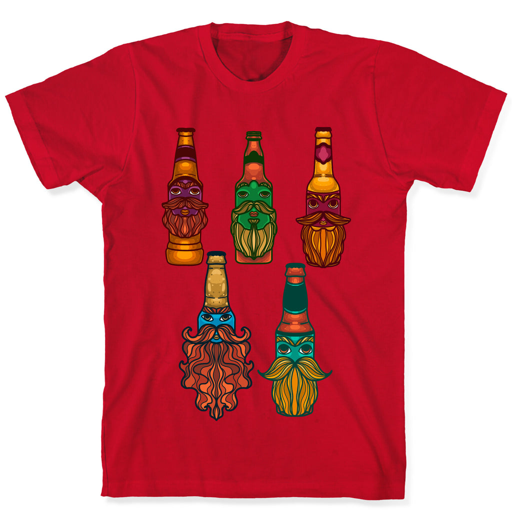 Beers With Beards Pattern T-Shirt